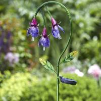 Balise solaire Fuchsia 85 cm à planter structure et pied en métal peint de superbes couleurs