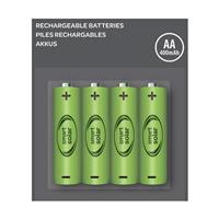 Pack 4 x batterie rechargeable 1,2 V NiMh  AA 600 mAh                           