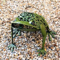 Grenouille solaire mtal lumineuse                                              