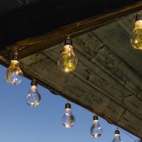 Guirlande solaire 15 Ampoules de 6 leds avec décors nature                      