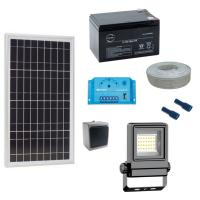 Kit eclairage solaire intrieur type garage cabanon 20W-10W-1000 lm             