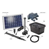Kit fontaine crapaud avec pompe solaire directe 600L - 10W                      