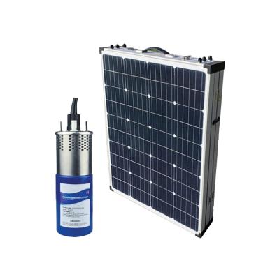 Kit pompe immergée tout en un  24V DC pour puits, forage, 720L/H, 70 M maxi     