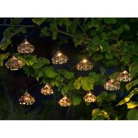 Guirlande solaire Maroc 10 lanternes led blanc chaud