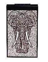 Panneau mural décoratif solaire éléphant 50 x 32cm                              