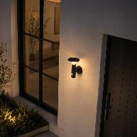 Applique murale solaire Antonia noir 200 lumens avec détecteur de mouvement     