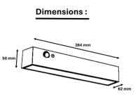 Applique barre murale solaire Cube 1000 lumens                                  