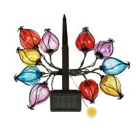 Guirlande solaire lumineuse avec 10 ballons arc-en-ciel                         