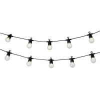Guirlande solaire et USB 20 ampoules leds blanc chaud                           