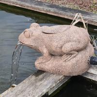 Kit fontaine solaire Grenouille filtrante gros débit 2500 l/h maxi