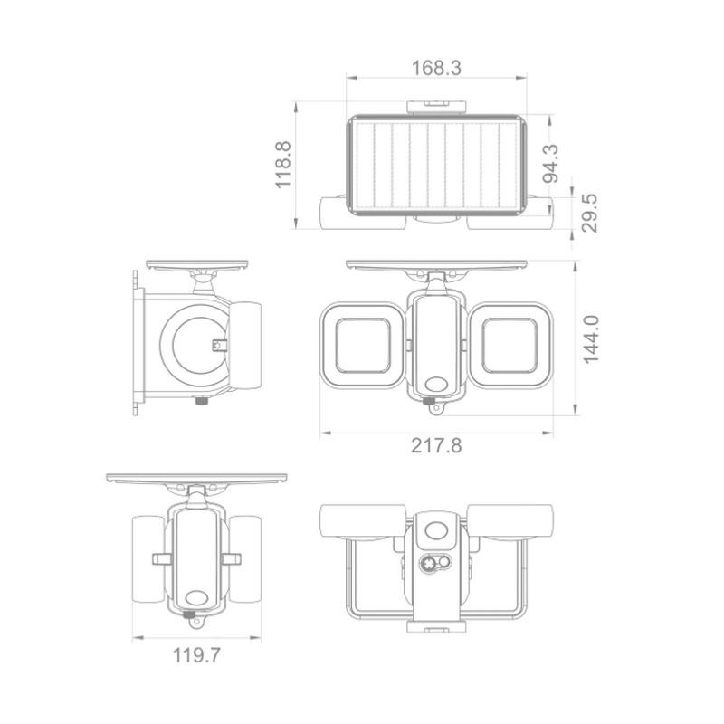 Diboniur 318 LED Lampe Solaire Exterieur Detecteur de Mouvement, [Lot de 2]  270° Lumiere Solaire Extérieur Puissante avec 3 Modes, Projecteur Étanche  Spot Eclairage Solaire Applique Murale Jardin : : Luminaires et  Éclairage