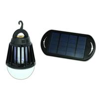 Ampoule lanterne éclairante anti moustique Mosquito, recharge solaire et USB