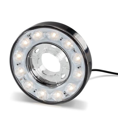 Anneau 12x led 10 cm blanc chaud 12 VDC, 5m de câble, pour pompe solaire avec système batterie proBatt