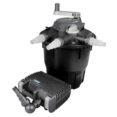 Système de filtration complet pour bassin avec pompe et filtration jusqu'à 12000 litres