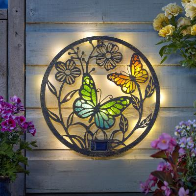 Déco murale solaire papillons 32cm                                              