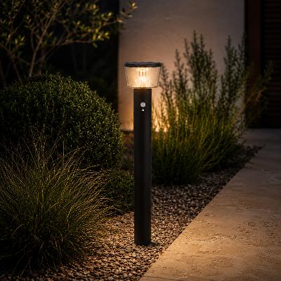 Borne solaire solaire Sand 600 lumens 94 cm avec détecteur de mouvement         
