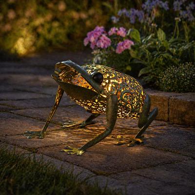 Grenouille solaire métal lumineuse                                              