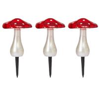 Pack de 3 - Lampe solaire champignon magique à planter             