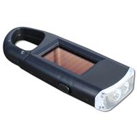 Lampe de poche solaire 2 led avec mousqueton Viper                              