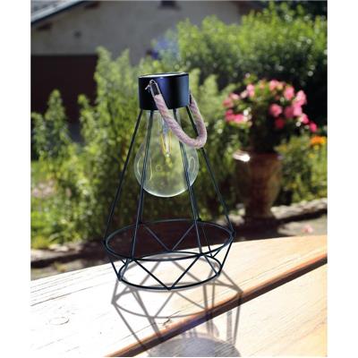 Lampe lanterne solaire ampoule led à filament Maxi Britt                        