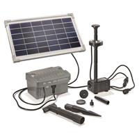 Kit pompe solaire bassin Fountain Led, avec batterie et anneau led, 300L-8W