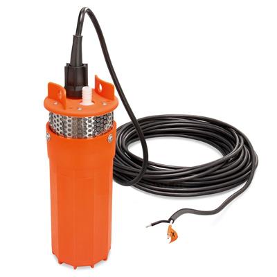 Pompe immergée 12V DC pour puits, forage, réserve d'eau, 360 l/h, 30m maxi.     