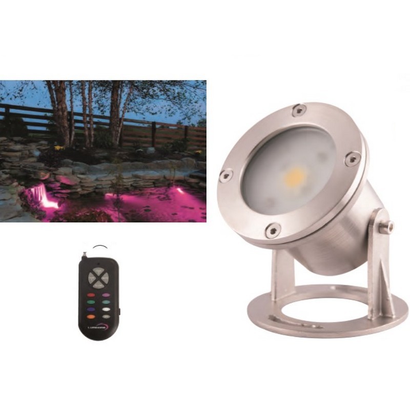 Spot led bassin ou fontaine étanche RGB 12V 7W avec