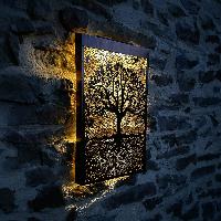 Panneau mural d�coratif solaire arbre de vie 50 x 32cm                          