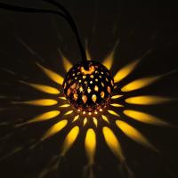 Guirlande solaire orientale 20 lampions led blanc chaud
