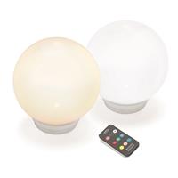 Boule solaire  multicolore étanche 20 cm avec télécommande, boite de 2          