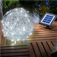 Boule solaire aluminium à led                                                   