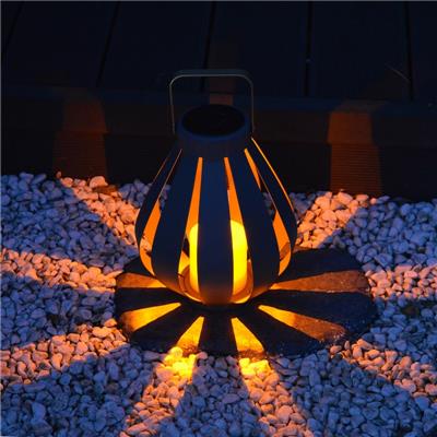 Lampe solaire métal bougie Alya                                                 