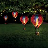 Lanterne solaire type ballon montgolfière h 37cm                                