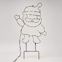 Père noel solaire 60cm blanc chaud                                              