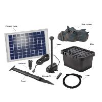 Kit fontaine hippopotame avec pompe solaire directe 600L - 10W                  