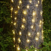 Guirlande solaire 100 lucioles blanc chaud                                      