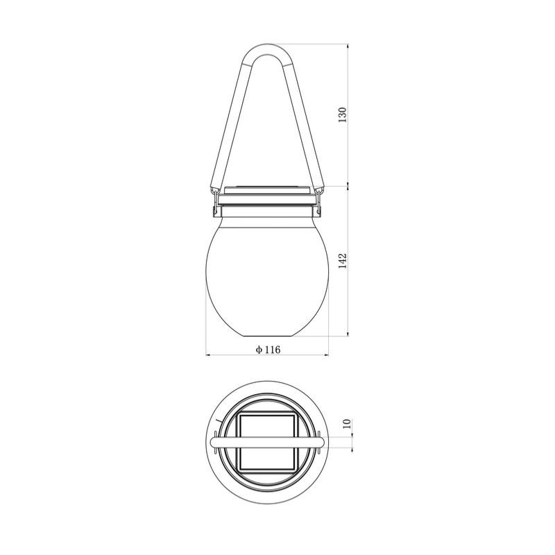 AMPOULE SOLAIRE VERRE CRAQUELE de Watt & Home - Eclairage solaire d