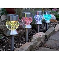 Balise ou lampe solaire verre Crystal, Lot de 4                                 