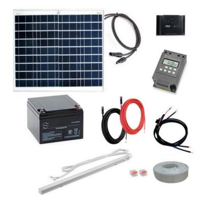 Kit éclairage solaire programmable type Abri bus 50W                            