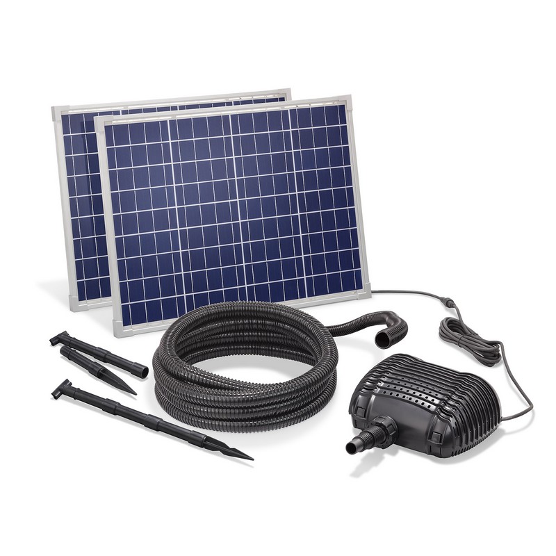 Kit Pompe solaire 470L/h pour bassin de jardin avec panneau solaire 10W 
