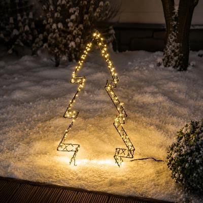 Sapin de noel solaire 50cm blanc chaud                                          