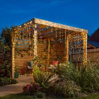 Guirlande lumineuse 400 leds blanc froid - solaire et secteur                   