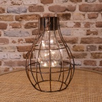 Lanterne solaire métal filament 12 leds Firefly                                 