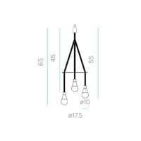 Lampe solaire Chiara suspension 3x ampoule rechargeable USB possible