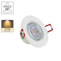 Spot led encastrable, orientable, rond 86 mm, 345 lm blanc chaud                