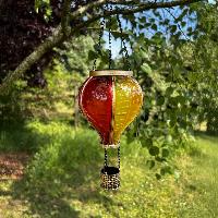 Lanterne solaire type ballon montgolfière h 80cm                                