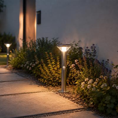 Borne solaire Antonia 200 lumens 50cm avec détecteur de mouvement               