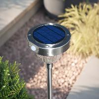 Borne solaire détection de mouvement Asinara Pro Duo Color (blanc chaud ou froid