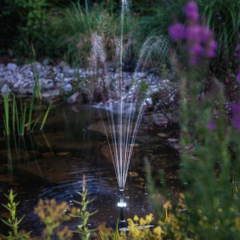 Lumières LED de fontaine solaire, pompe à fontaine solaire flocon