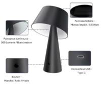 Lampe de table solaire Maga 500 lumens                                          